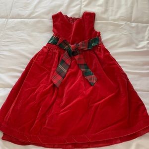 VGUC red velvet dress, size 6x